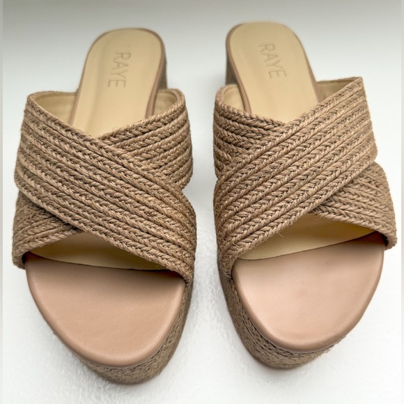 RAYE Shoes - Raye Tiko Wedge in Natural- Size 7.5